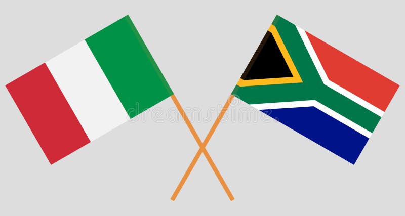 RSA and Italy. the South African and Italian Flags. Official Colors ...