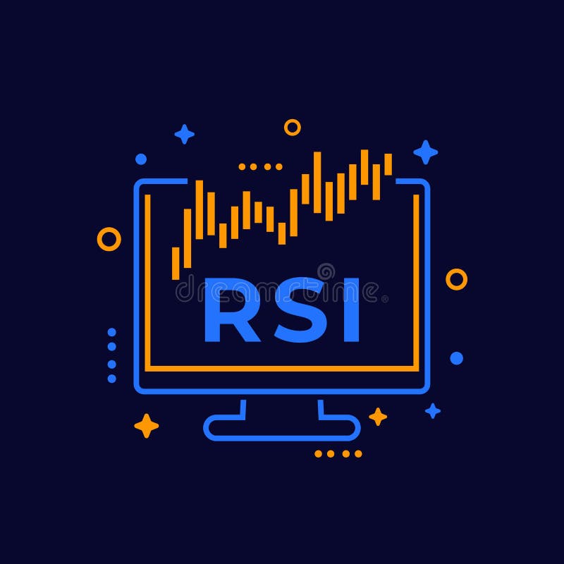 Rsi指示器图标相对强度指数 皇族释放例证