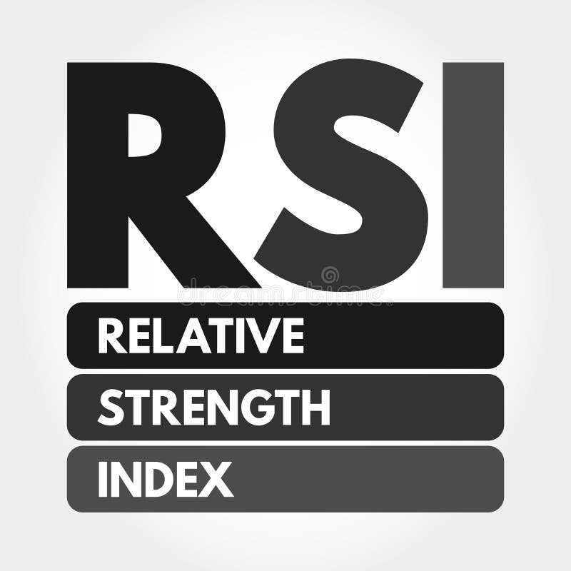 Rsi相对强度指数缩略词概念 库存例证