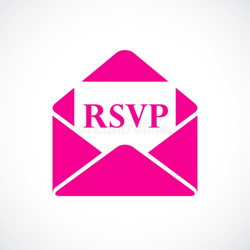 Rsvp message vector icon royalty free illustration