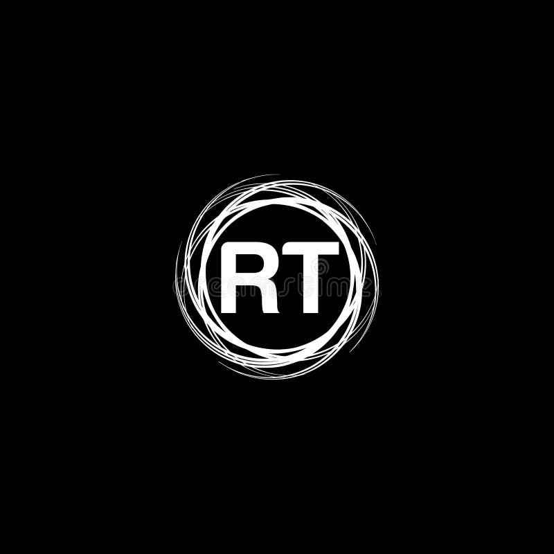 RT-cirkel unik abstrakt geometrisk logotypdesign