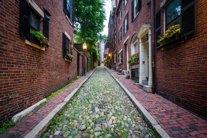 Rua Da Bolota, Em Beacon Hill, Boston, Massachusetts Foto de Stock - Imagem  de cidade, colorido: 47610424