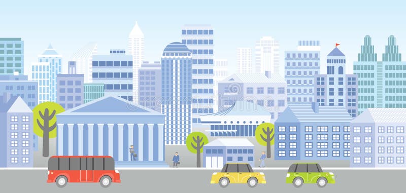 Rua da cidade ilustração stock