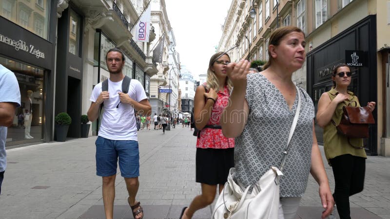 Rua de Kohlmarkt em Viena