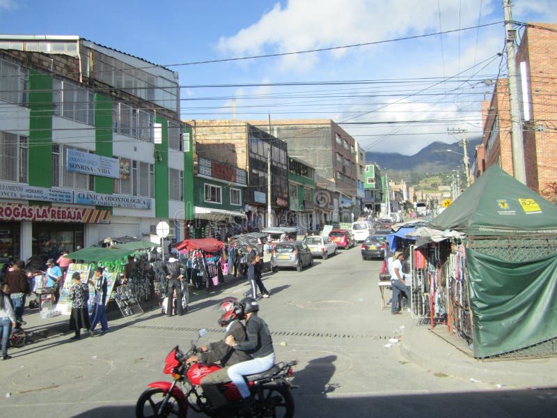 People on a street in Bogota, Colombia. People on a street in Bogota, Colombia.