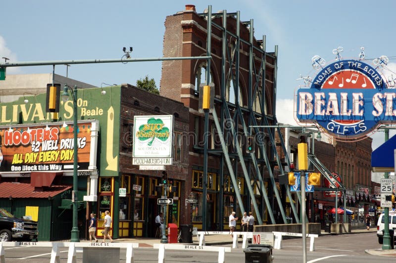 Rua Memphis de Beale foto de stock Rua Memphis de Beale foto de stock