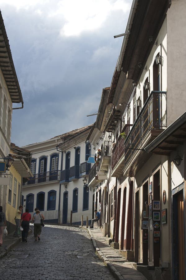 Rua quieta, Ouro Preto imagens de stock Rua quieta, Ouro Preto imagens de stock