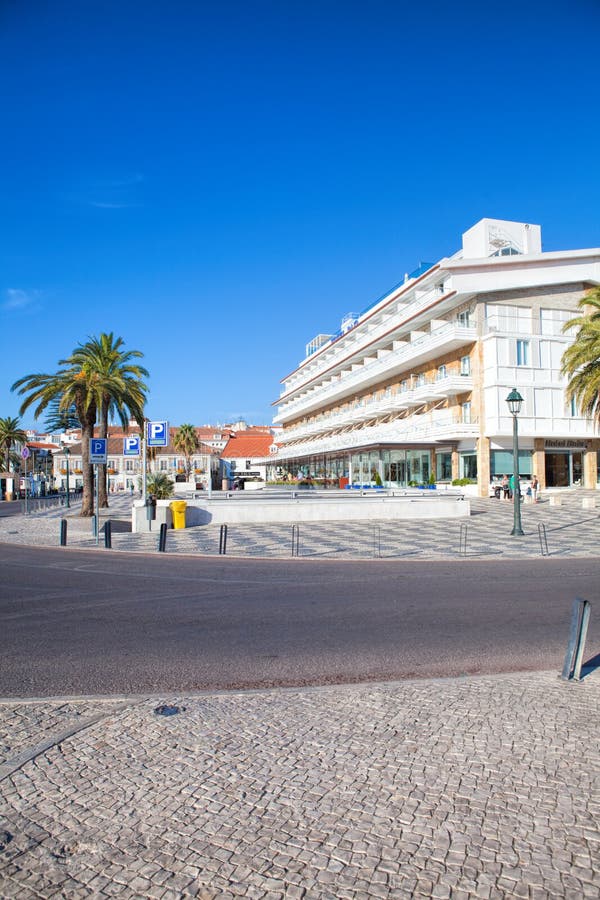 Ruas Da Cidade De Cascais, Cascais, Portugal Foto de Stock Editorial
