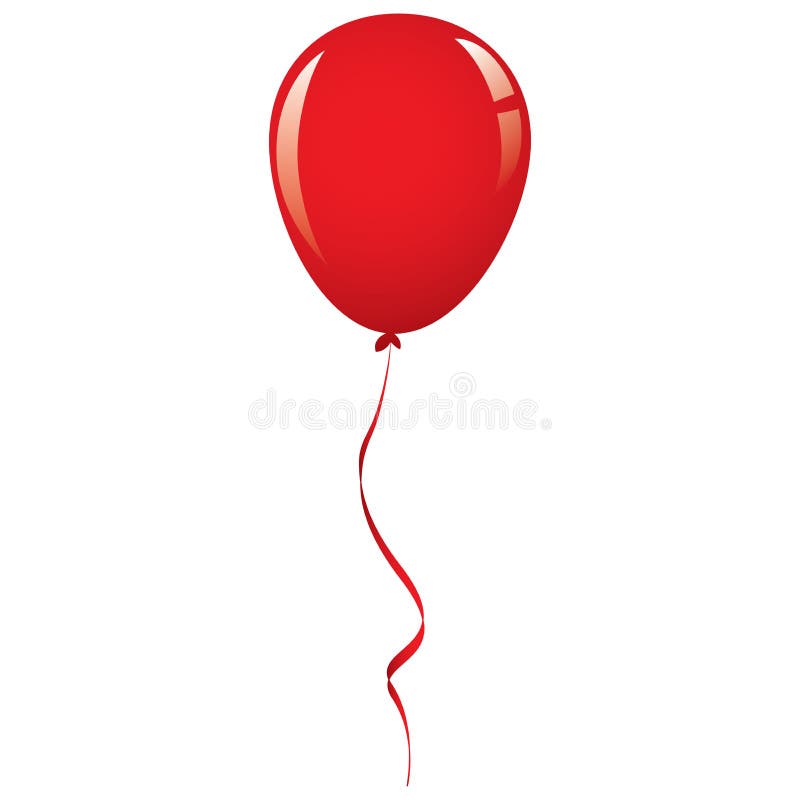 Ruban rouge de ballon de vecteur