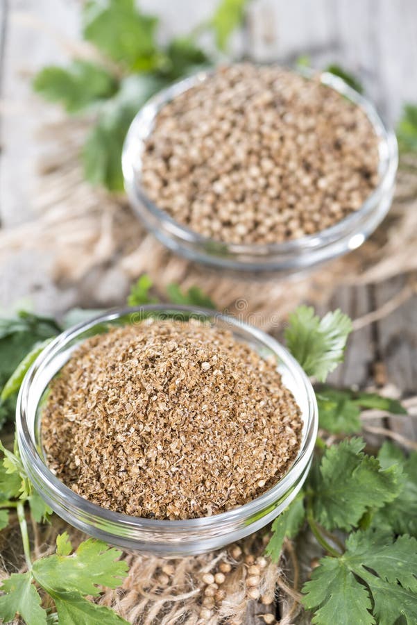 Rubbed Coriander stock image. Image of cilantro, nutrition 39987739