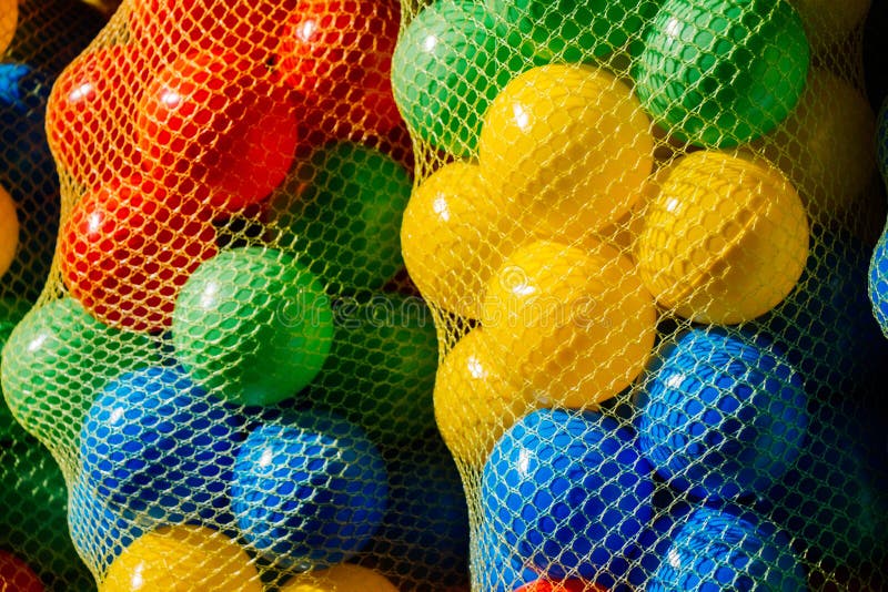 Rubber Ball of Various Color. Colorful Plastic Balls Stock Photo