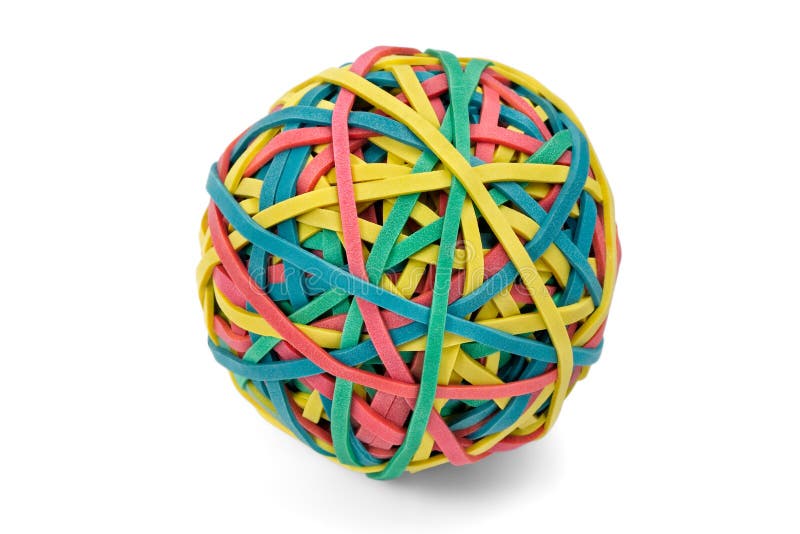 Rubber band ball stock image. Image of closeup, elastic 12243593