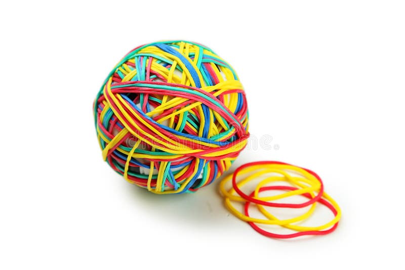 Rubber band ball stock photo. Image of colors, sphere 50699716