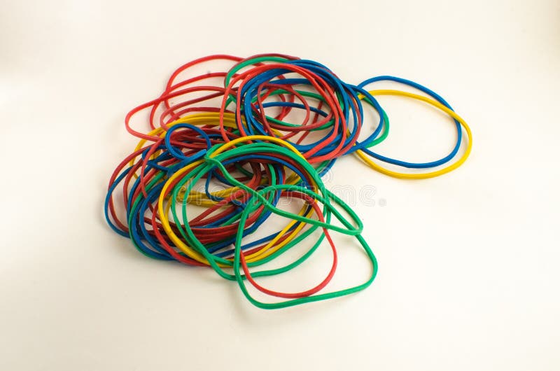 Bunch Of Yellow Rubber Bands Stock Photo Image of supply, color 38869454