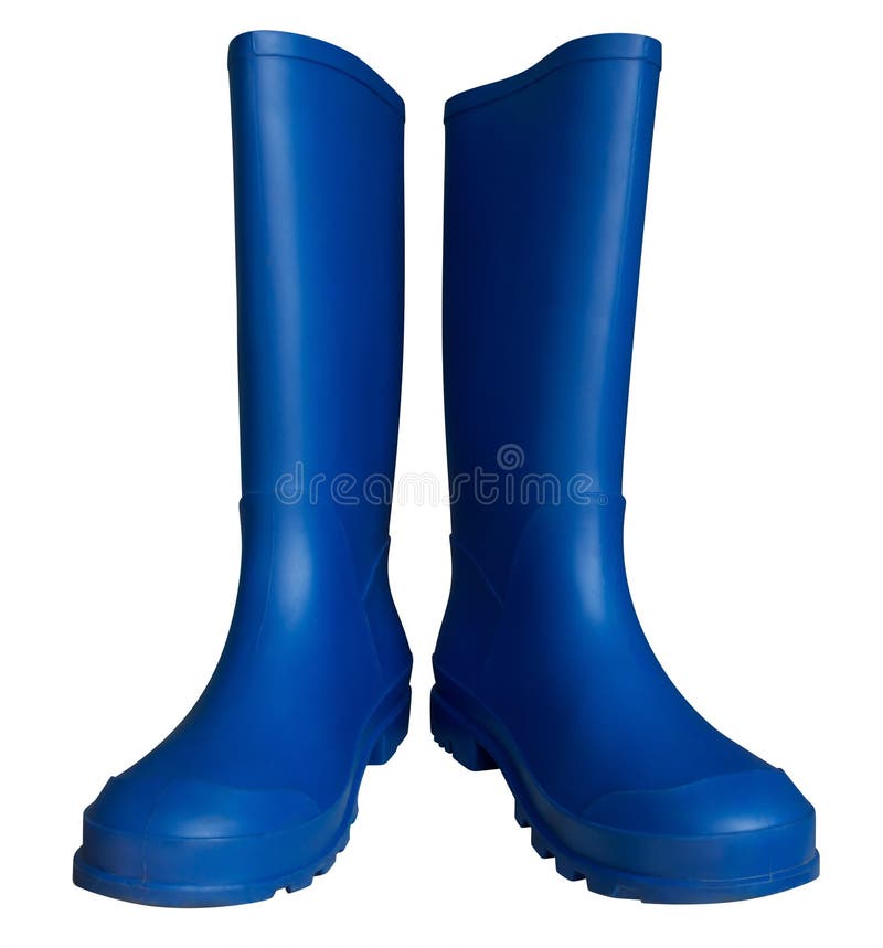 Rubber boots blue stock photo. Image of autumn, rain 53315482