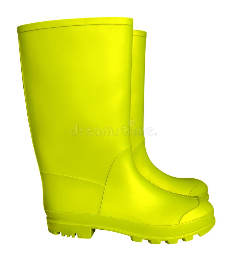 womens yellow rubber boots