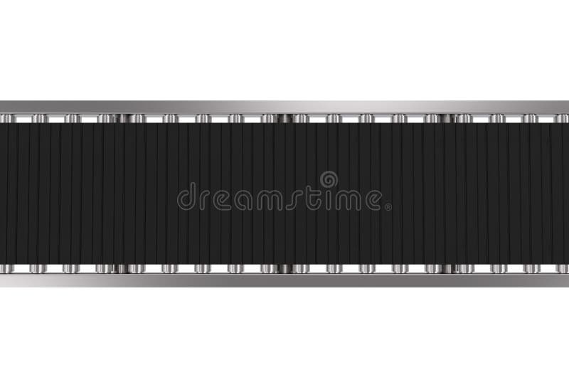 3d rendering rubber conveyor belt isolated on white. Rubber production line illustrations