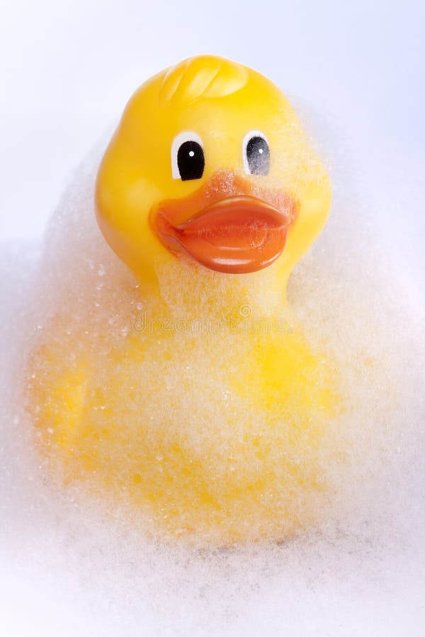 Rubber duck on the bathtub stock image. Image of duckling 33800739