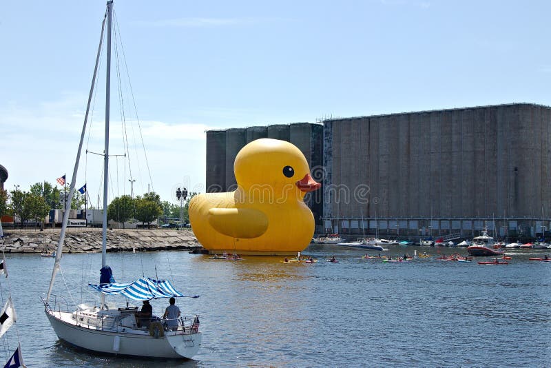 Rubber Duck among Grain Silos