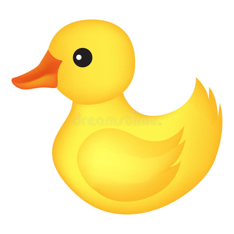 stock illustration rubber duck illustration cute yellow kids toy isolated white background image