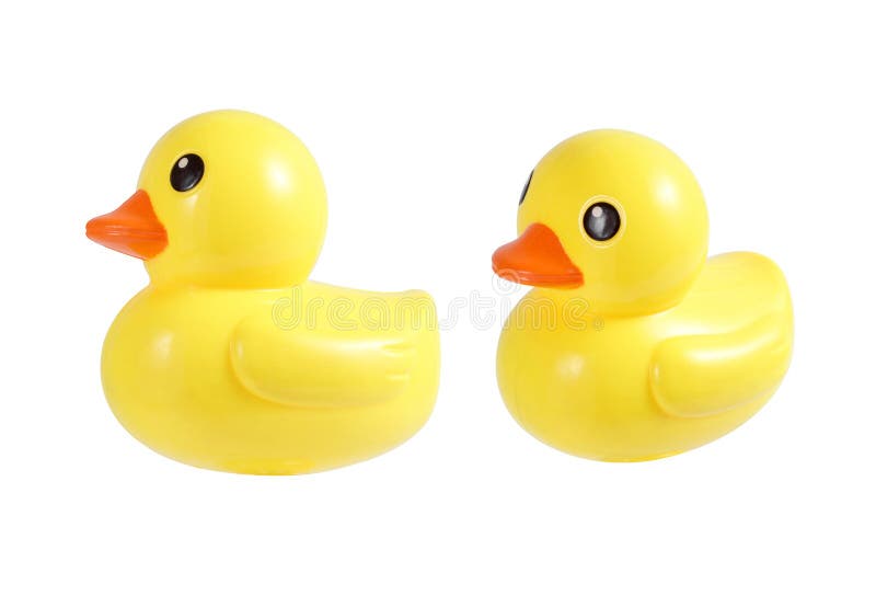 Rubber duck toy for kid on white background