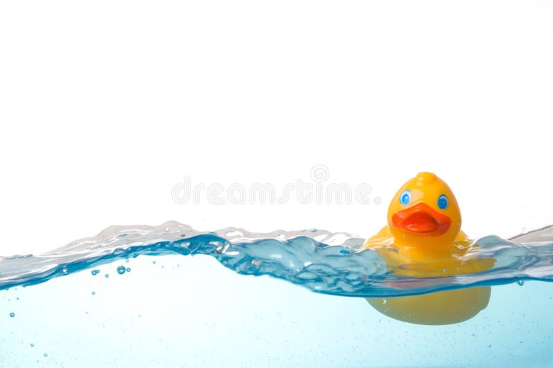 Rubber Eend in Water stock foto Rubber Eend in Water stock foto