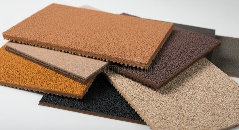 Rubber flooring samples in various colors and textures showcasing versatility and design options royalty free illustration