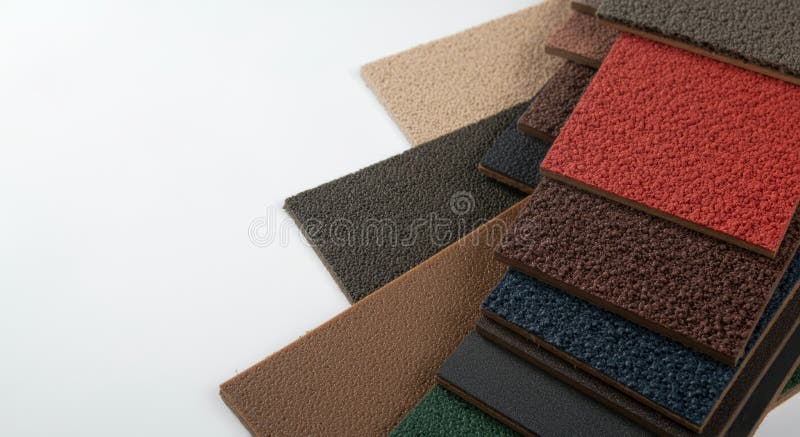 Rubber flooring samples in various colors and textures showcasing versatility for design projects vector illustration