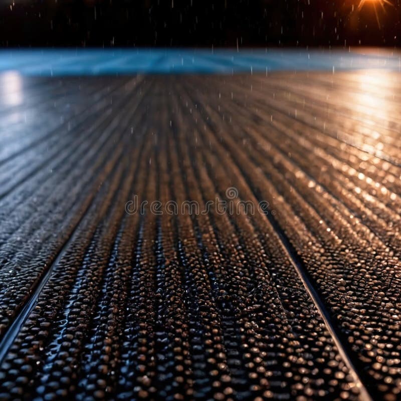 Rubber gym mat flooring for support during indoor exercise and workout stock illustration