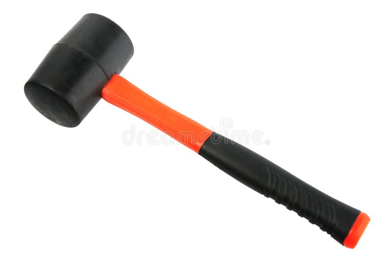 Rubber mallet. stock photos