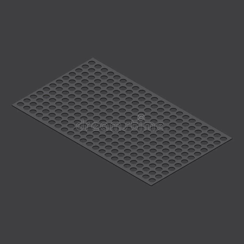 Rubber Mat. Vector Illustration Decorative Design Stock Vector