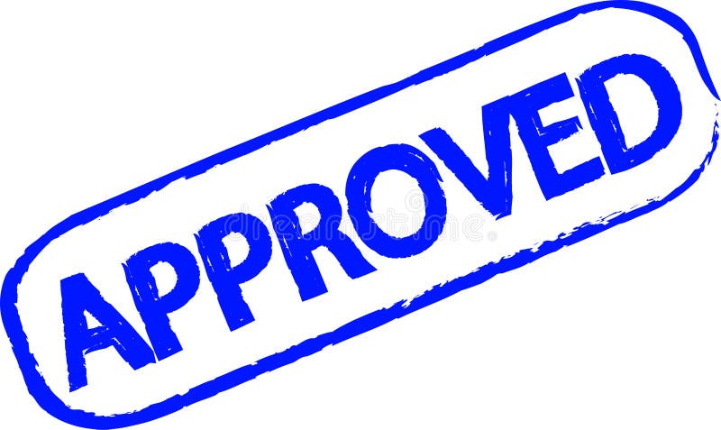 Rubber Stamp - Approved stock illustration