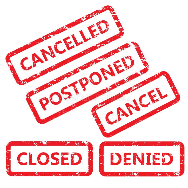 Red Stamp Cancelled on White Background . Vector Image . Stock Vector