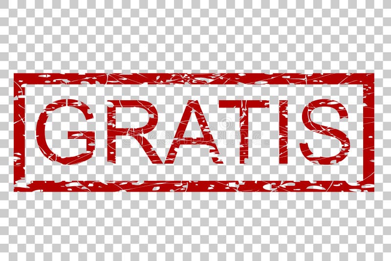 Rubber Stamp - Gratis Free in Indonesia Language stock illustration