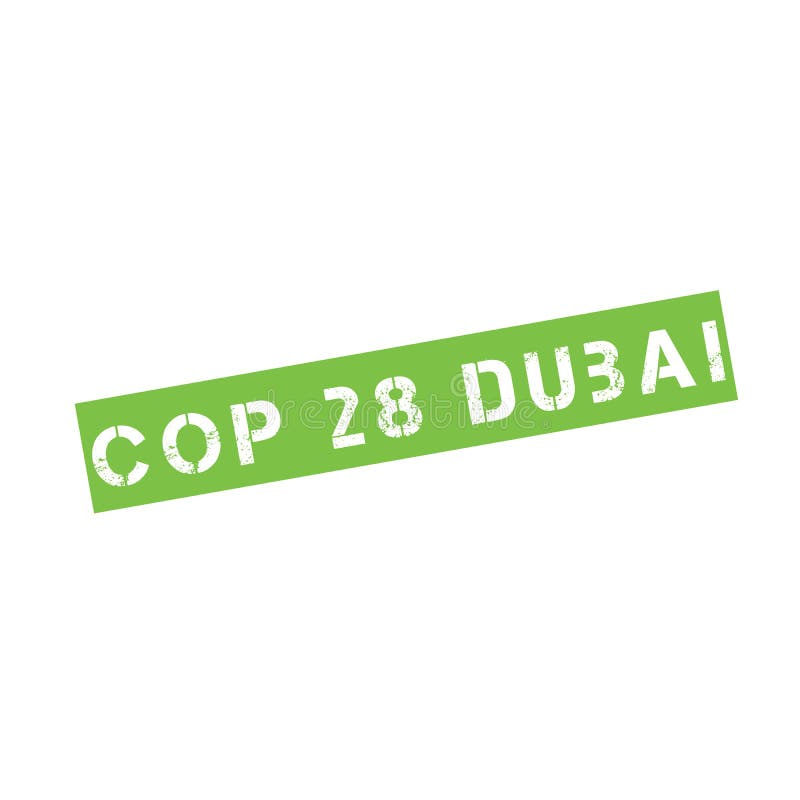 Rubber Stamp with Text COP 28 Dubai Stock Illustration Illustration