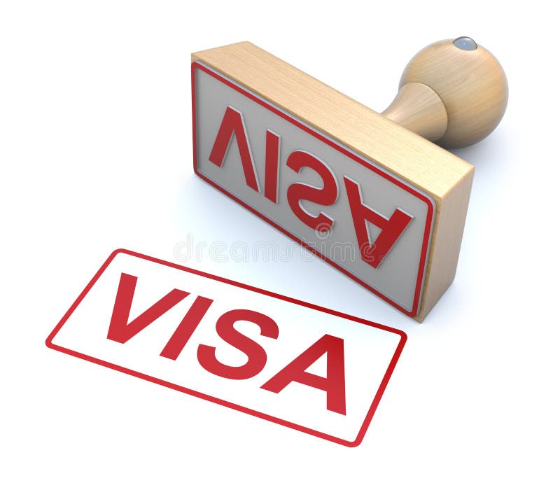 Rubber stamp - Visa stock illustration