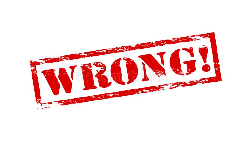Wrong royalty free illustration