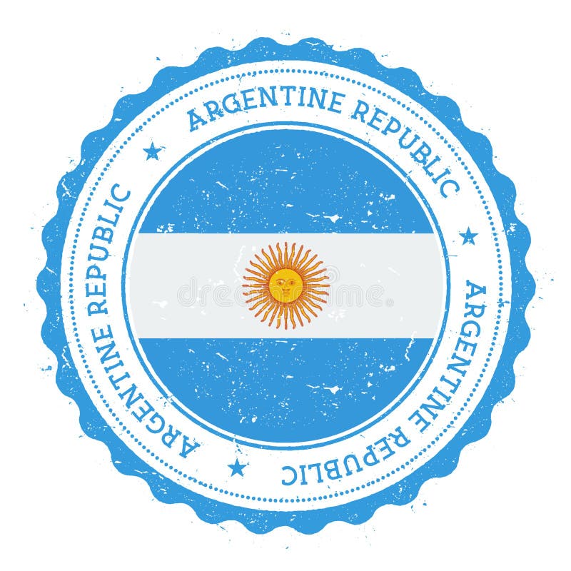 Rubber stämpel för Grunge med den Argentina flaggan stock illustrationer Rubber stämpel för Grunge med den Argentina flaggan stock illustrationer