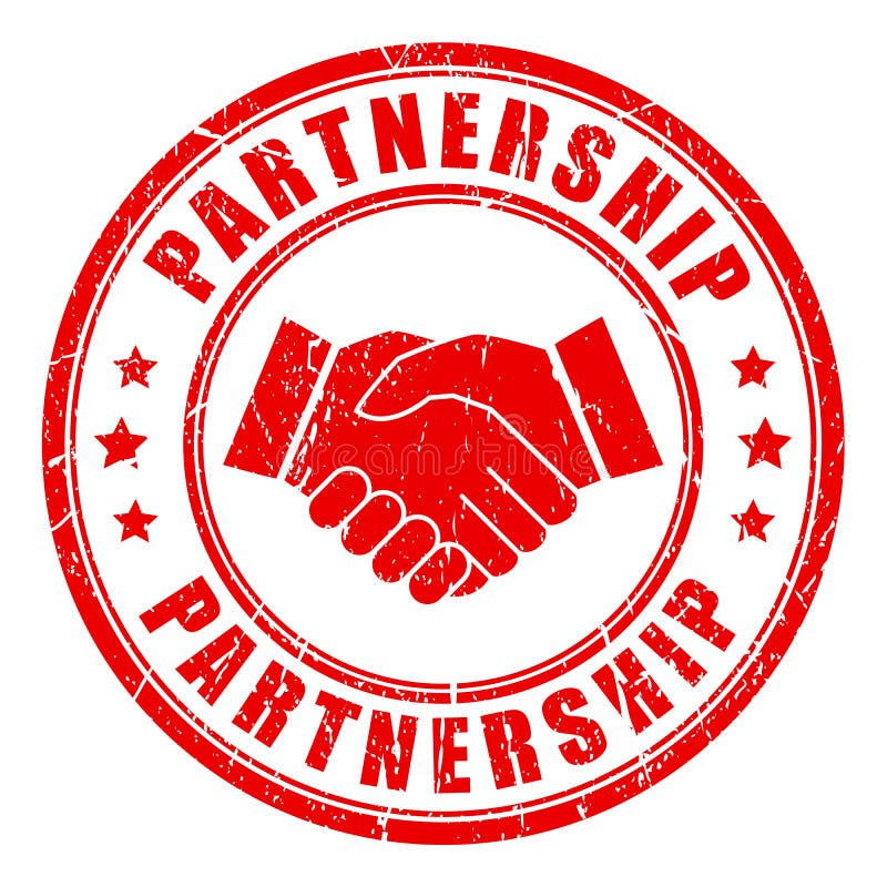 Rubber stämpel för partnerskapvektor