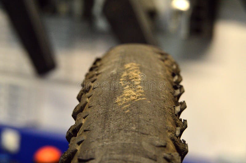 Rubber Tire for Bicycle with Damage Stock Photo Image of jump, auto