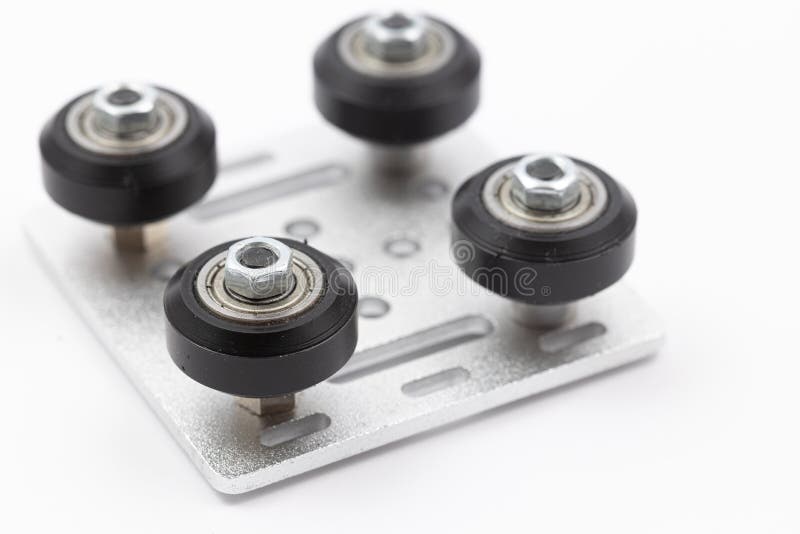 Rubber V Wheels for CNC and 3D Printer Machines Stock Image Image of