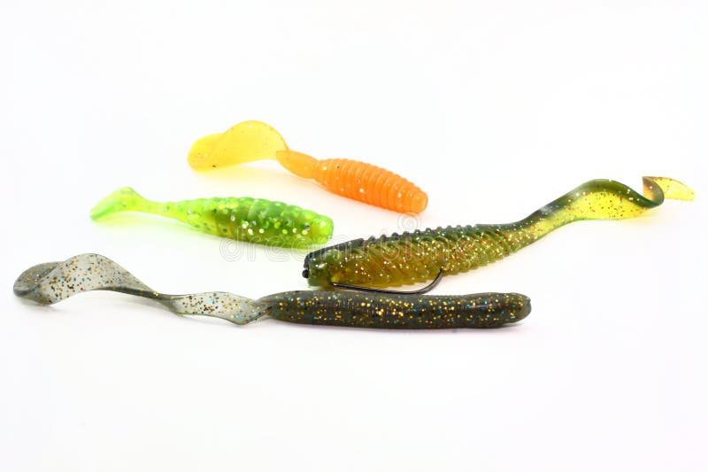 Rubber worms lure royalty free stock images Rubber worms lure royalty free stock images