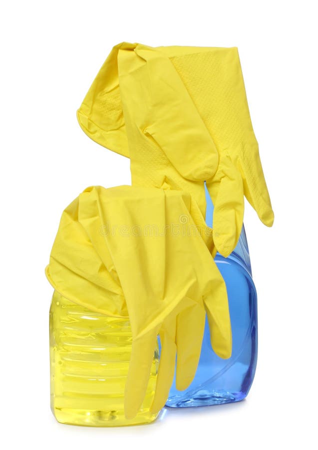 Rubber yellow gloves stock image. Image of bleach, cleaner 52748837