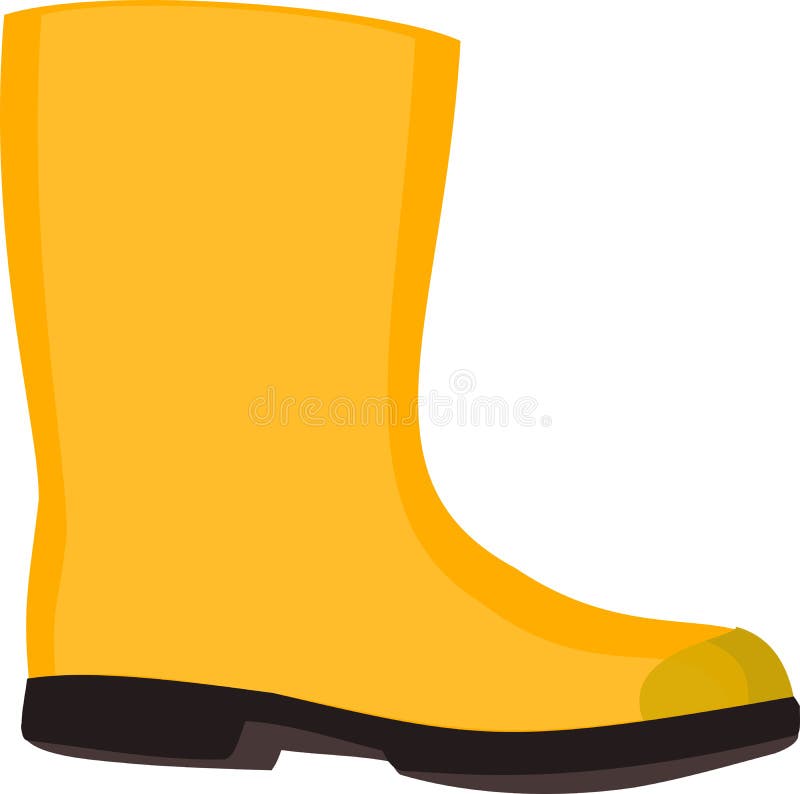 Vektor of yellow rubber boot. Vektor of yellow rubber boot.