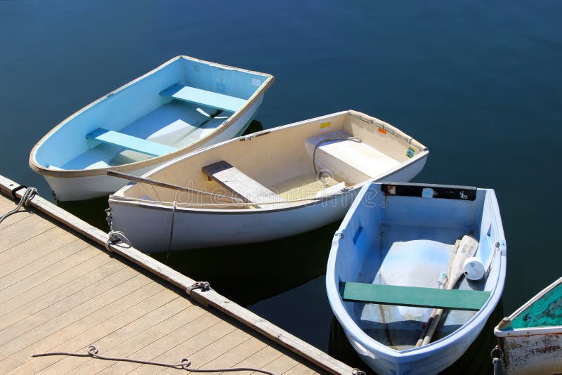 Rubberboten bij Rockport-Haven royalty-vrije stock afbeelding Rubberboten bij Rockport-Haven royalty-vrije stock afbeelding