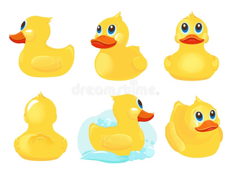 Rubber duck. Bath yellow cute toys water funny games vector duck cartoon illustrations. Rubber duck, toy baby ducky, duckling character. Rubber duck. Bath yellow cute toys water funny games vector duck cartoon illustrations. Rubber duck, toy baby ducky, duckling character