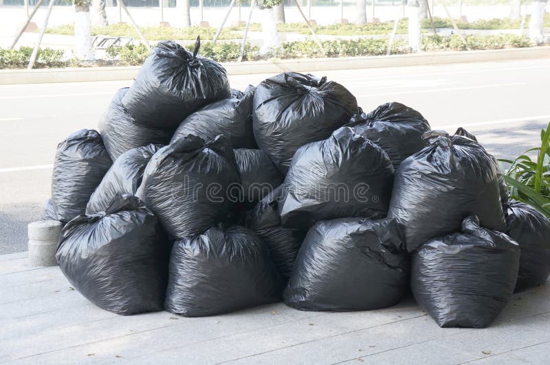 Rubbish bags stock photo. Image of waste, collection 48537868