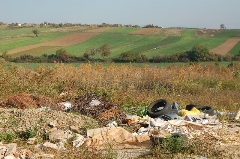 Rubbish in countryside