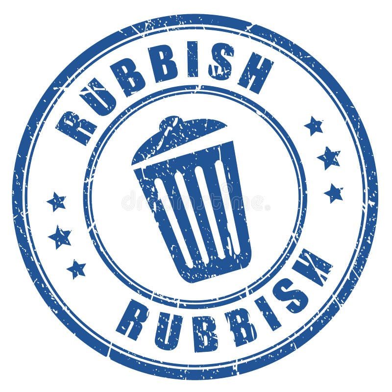 Rubbish Rubber Vector Stamp Stock Vector Illustration of files, button 83923714