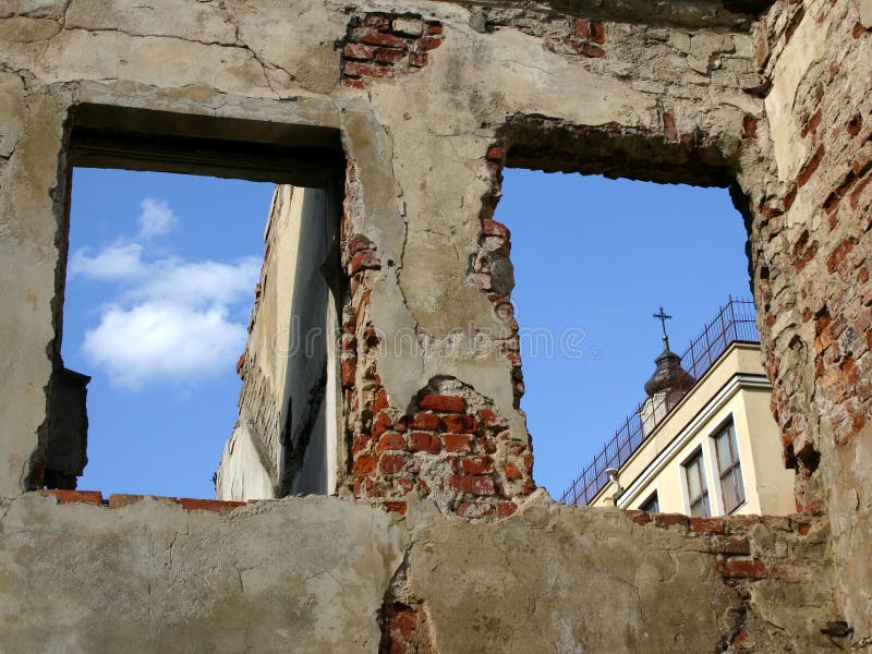 Rubble in oldtown royalty free stock photos Rubble in oldtown royalty free stock photos
